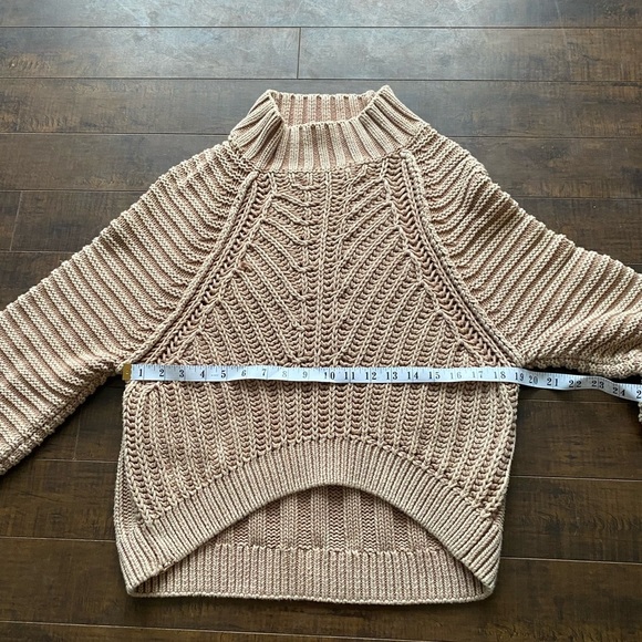 Free People Sweetheart Mock Neck Drop Dolman Sleeve Chunky knit sweater - Picture 6 of 14